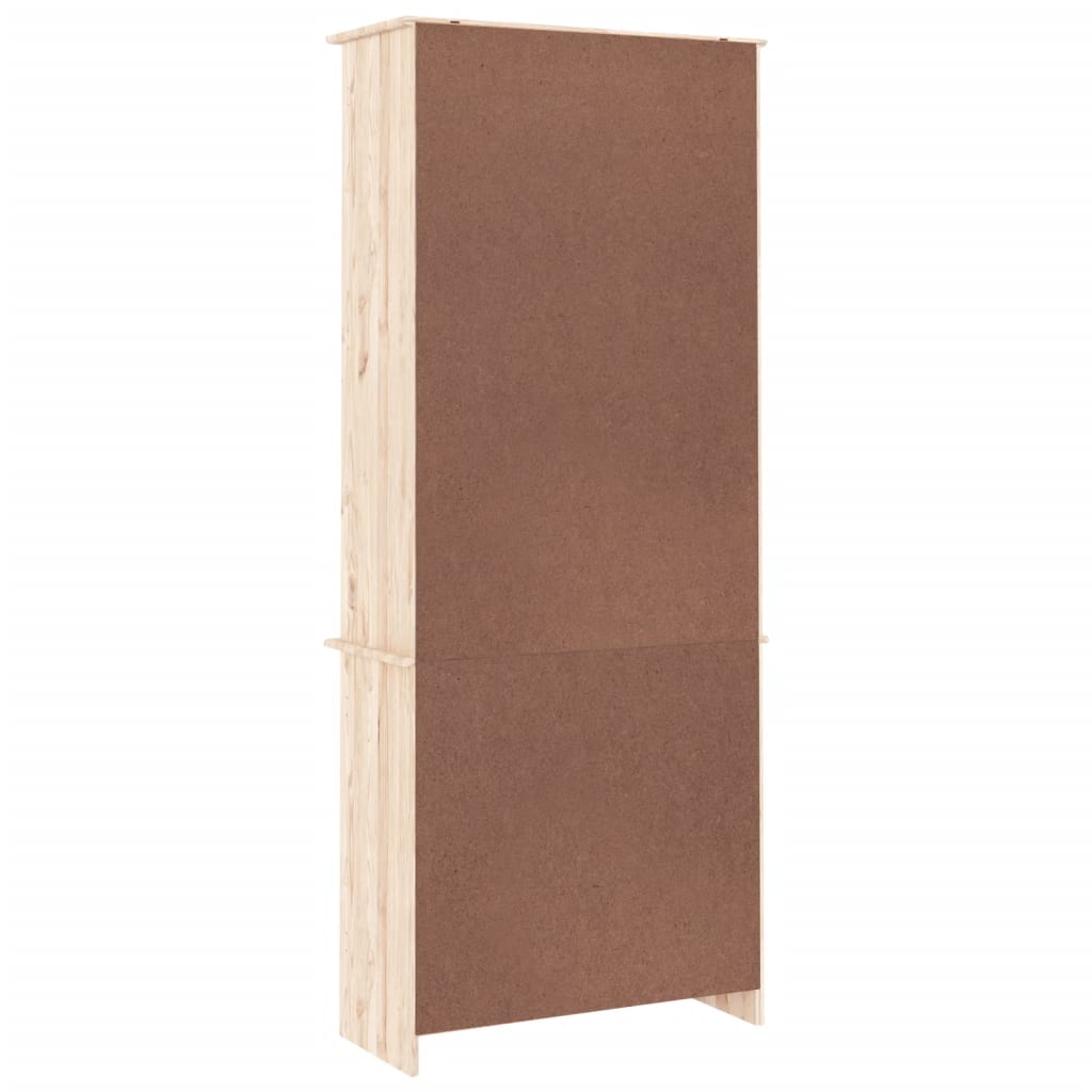 vitrineskab ALTA 77x35x186,5 cm massivt fyrretræ