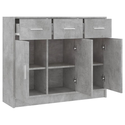 skænk 91x28x75 cm konstrueret træ betongrå