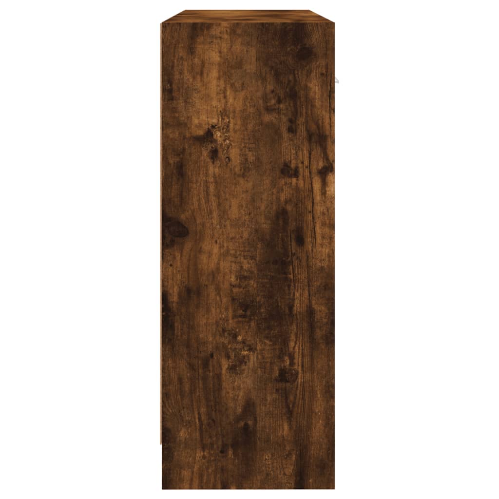 skab 91x28x75 cm konstrueret træ røget egetræsfarve