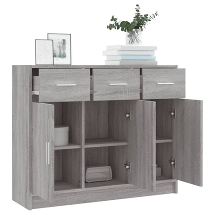 skab 91x28x75 cm konstrueret træ grå sonoma-eg