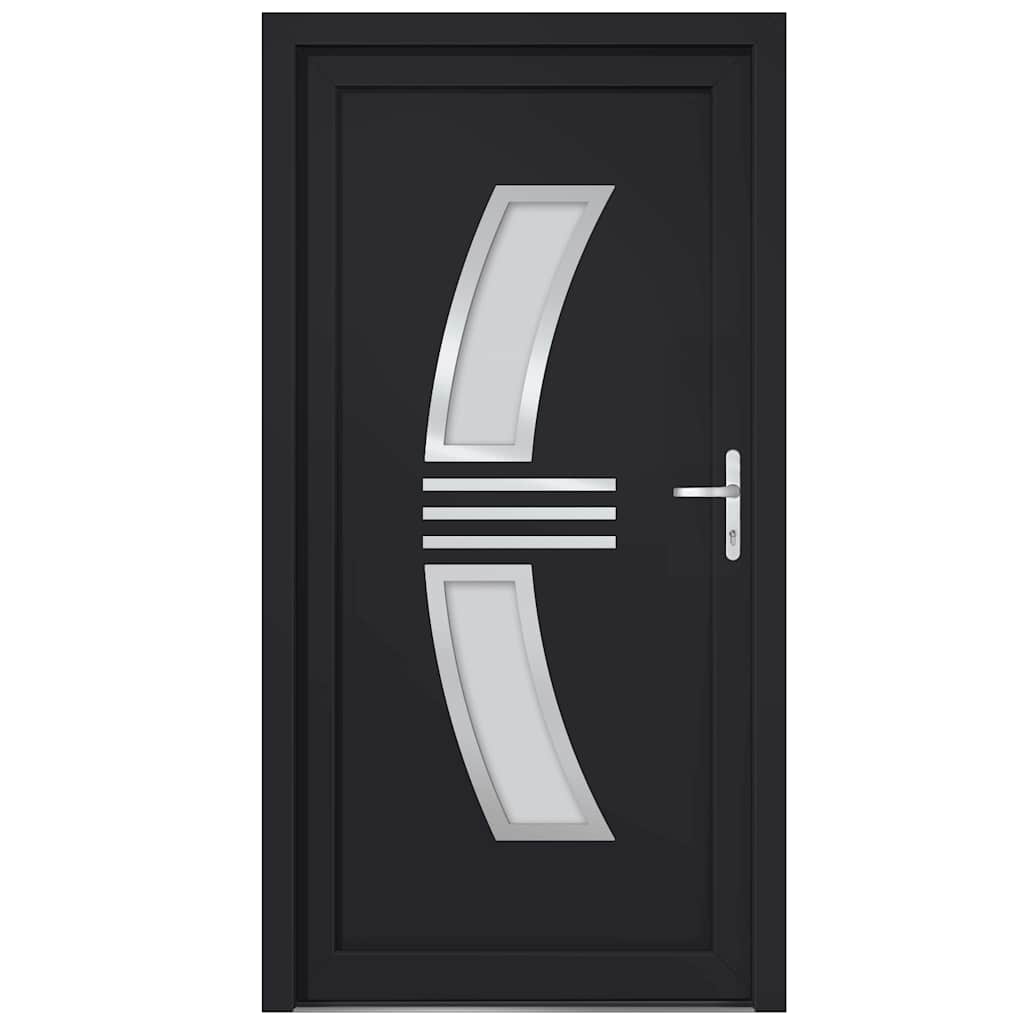 hoveddør 88x200 cm PVC antracitgrå