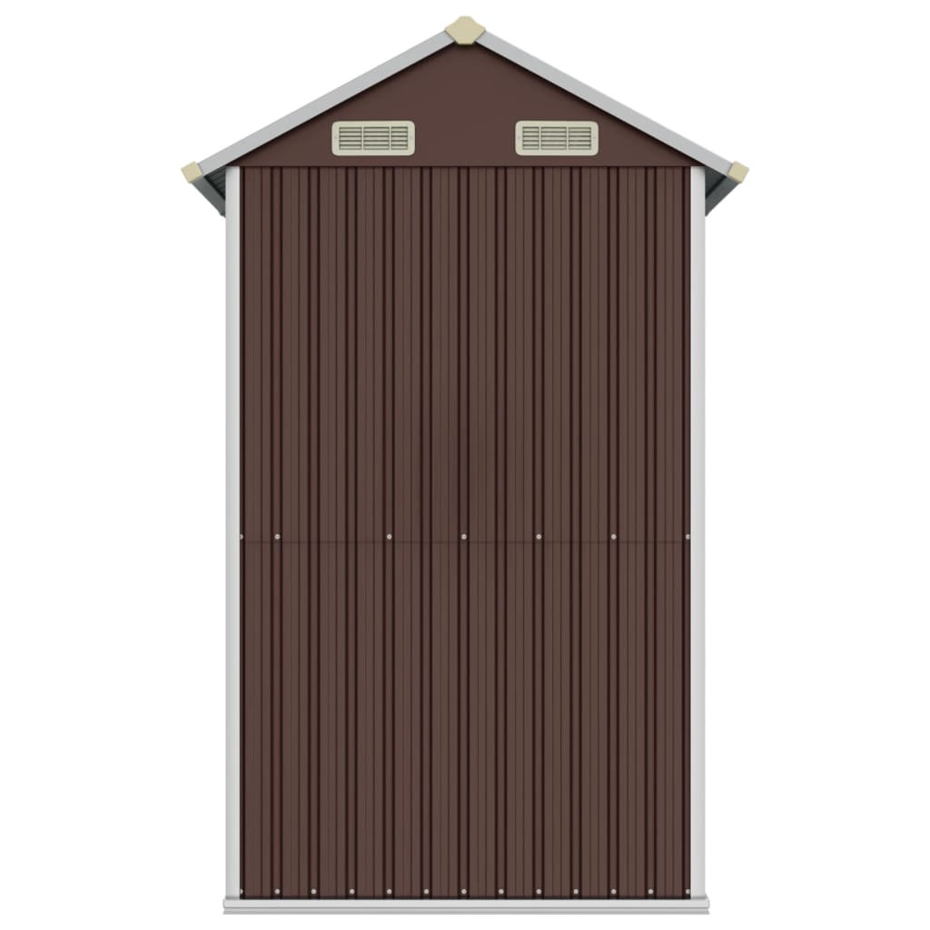 haveskur 192x152,5x237 cm galvaniseret stål brun