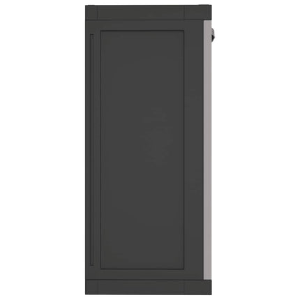 haveskab 65x37x85 cm PP grå og sort