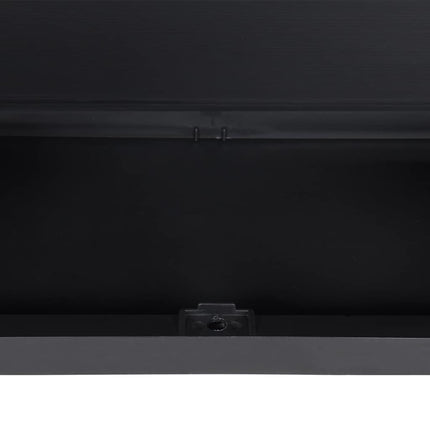 haveskab 65x37x165 cm PP grå og sort