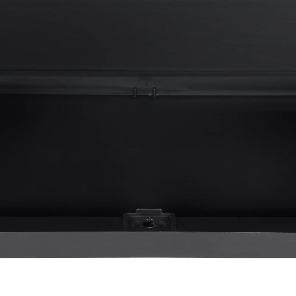 haveskab 65x37x165 cm PP grå og sort