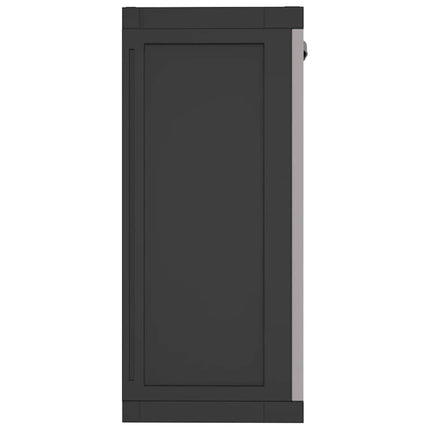 haveskab 97x37x85 cm PP grå og sort