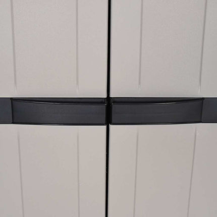 haveskab 97x37x165 cm PP grå og sort