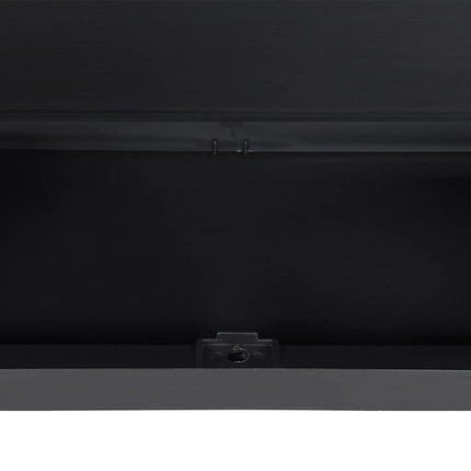 haveskab 97x37x165 cm PP grå og sort