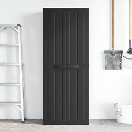 haveskab 65x37x165 cm PP sort
