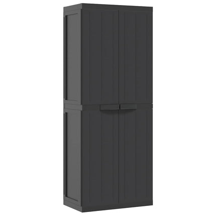 haveskab 65x37x165 cm PP sort