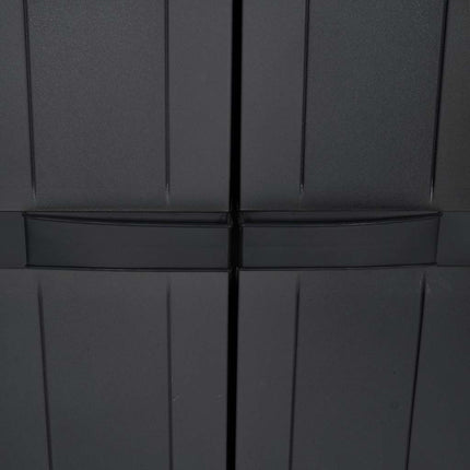 haveskab 65x37x165 cm PP sort