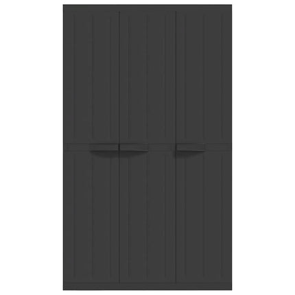 haveskab 97x37x165 cm PP sort