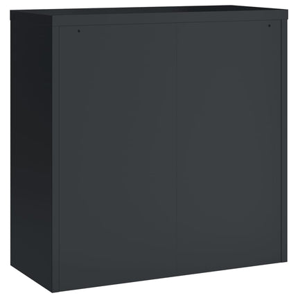 arkivskab 90x40x90 cm stål antracitgrå