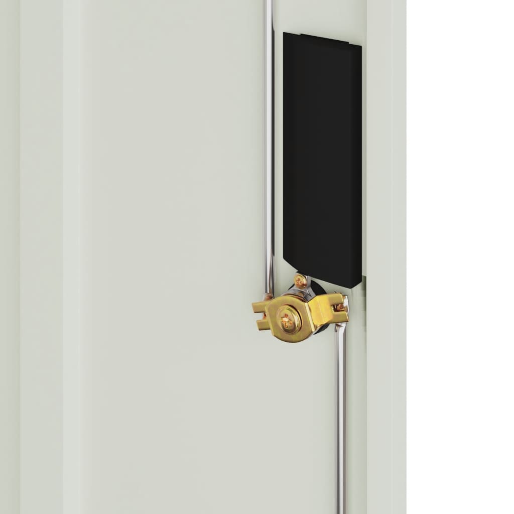 arkivskab 79x40x90 cm stål lysegrå