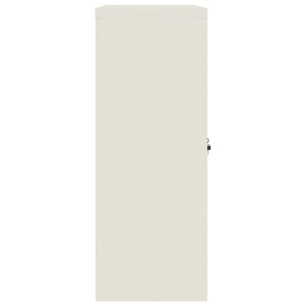 arkivskab 90x40x105 cm stål hvid