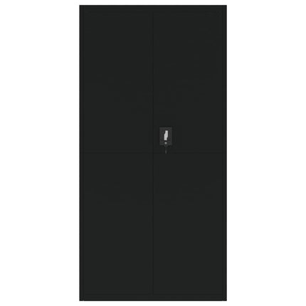 arkivskab 90x40x180 cm stål sort