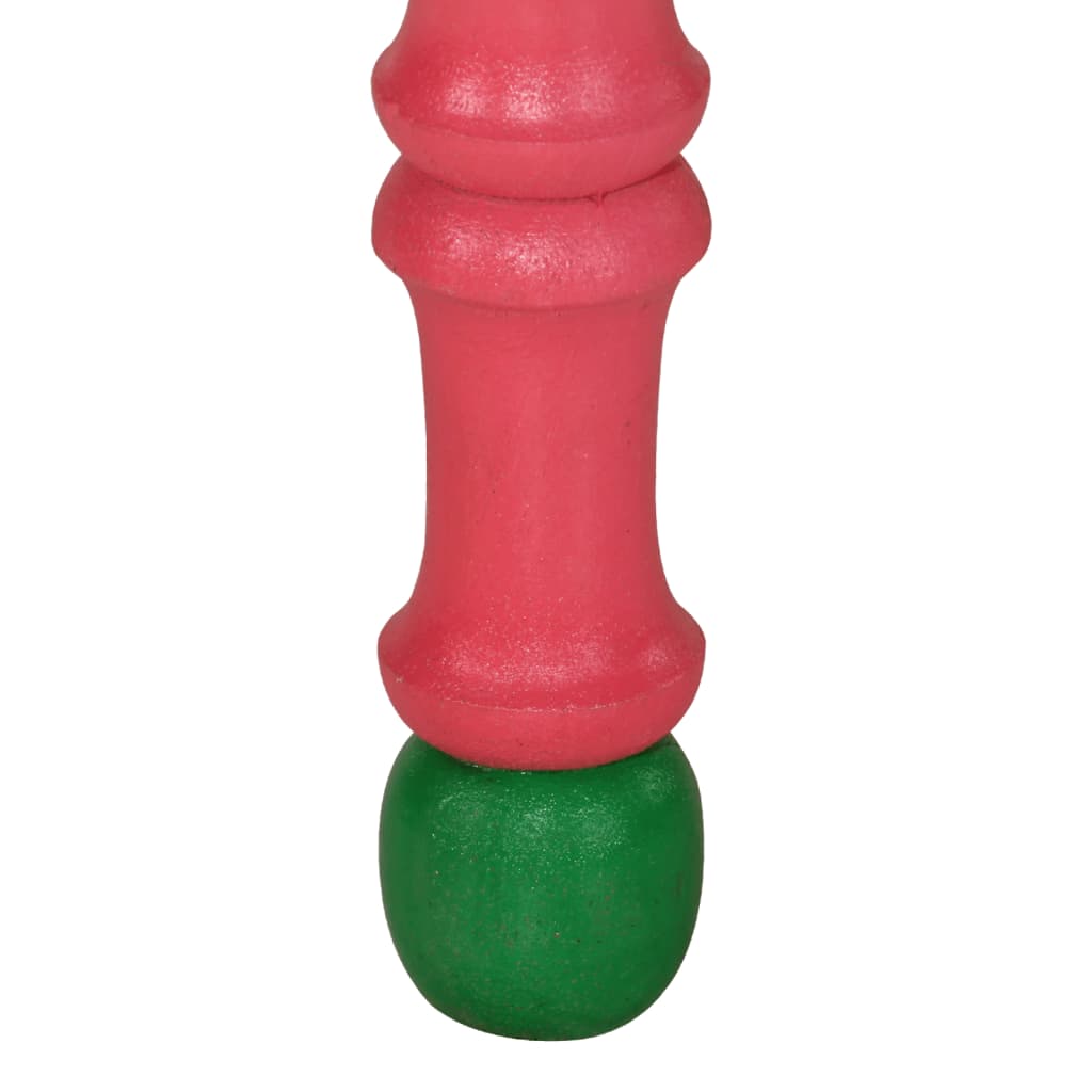 sofabord håndmålet massivt mangotræ lyserød