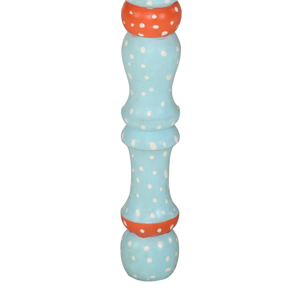 sofabord håndmålet massivt mangotræ blå