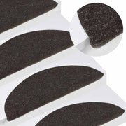 selvklæbende trappemåtter 10 stk. 56x17x3 cm sort