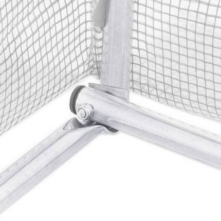 drivhus med stålstel 12 m² 6x2x2 m hvid