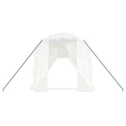 drivhus med stålstel 40 m² 20x2x2 m hvid