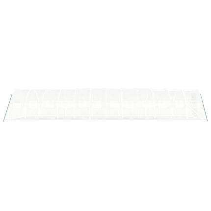 drivhus med stålstel 36 m² 12x3x2 m hvid