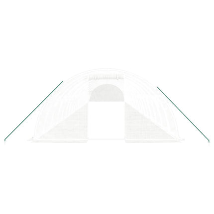 drivhus med stålstel 80 m² 20x4x2 m hvid