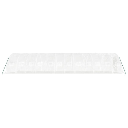 drivhus med stålstel 60 m² 12x5x2,3 m hvid
