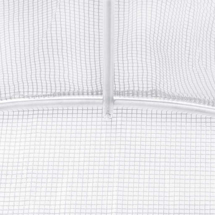 drivhus med stålstel 120 m² 24x5x2,3 m hvid
