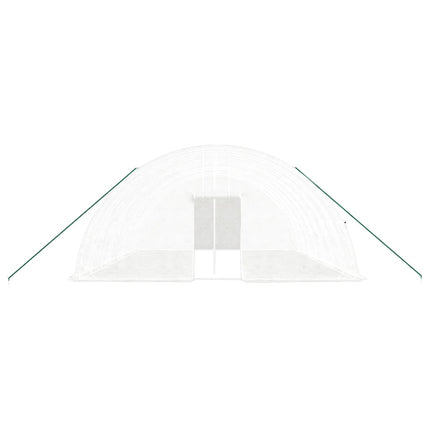 drivhus med stålstel 48 m² 8x6x2,85 m hvid