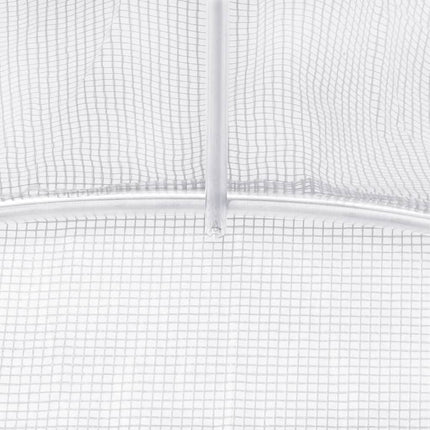drivhus med stålstel 72 m² 12x6x2,85 m hvid