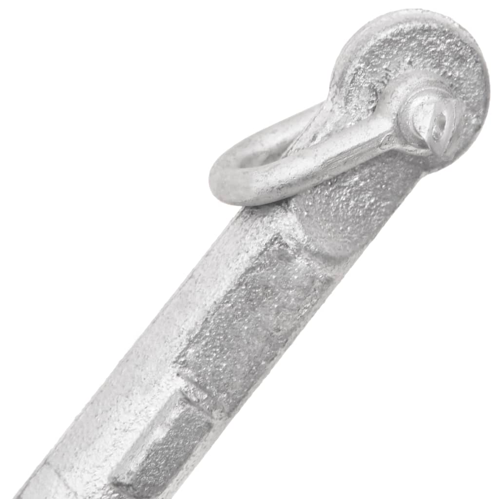 foldbart anker med reb 0,7 kg varmgalvaniseret støbejern sølv