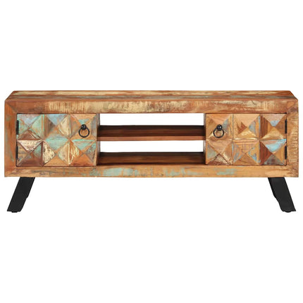 tv-bord 112x30x45 cm massivt genbrugstræ