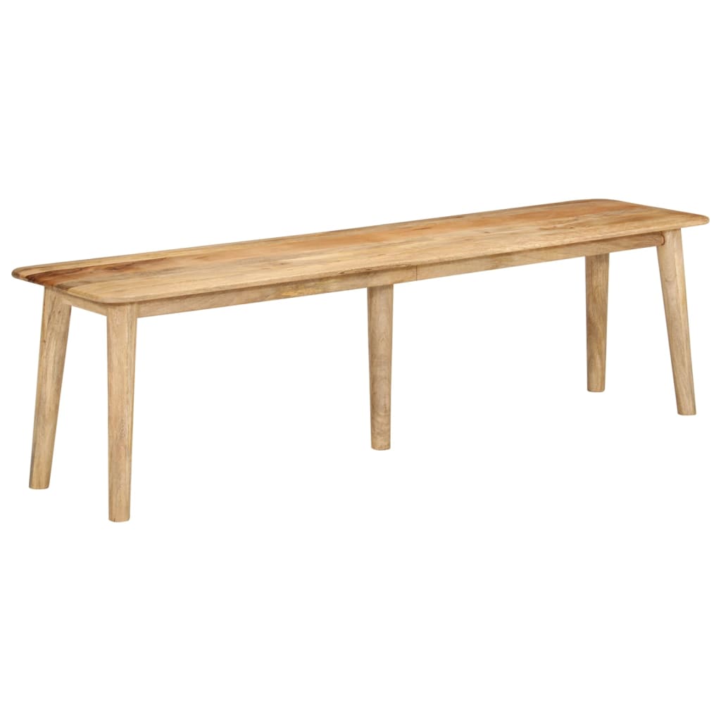 bænk 160x40x45 cm massivt mangotræ billede