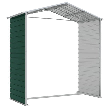 haveskur 191x130x198 cm galvaniseret stål grøn