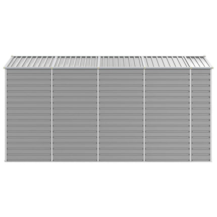 haveskur lysegrå 191x385x198 cm galvaniseret stål