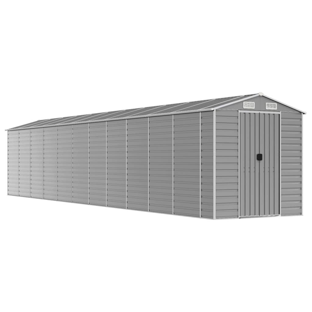 haveskur lysegrå 191x980x198 cm galvaniseret stål