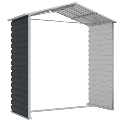 haveskur 191x130x198 cm galvaniseret stål antracitgrå