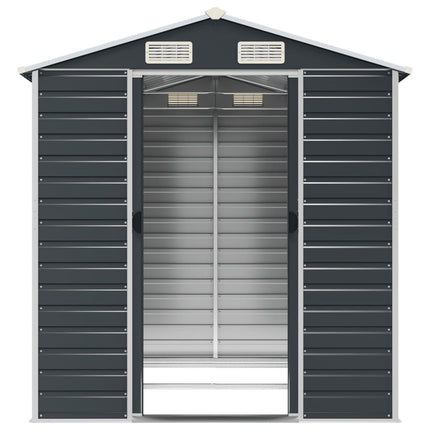 haveskur 191x215x198 cm galvaniseret stål antracitgrå
