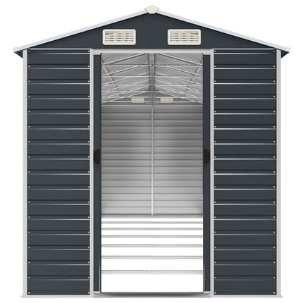 haveskur 191x640x198 cm galvaniseret stål antracitgrå