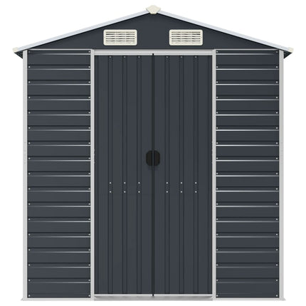 haveskur 191x725x198 cm galvaniseret stål antracitgrå