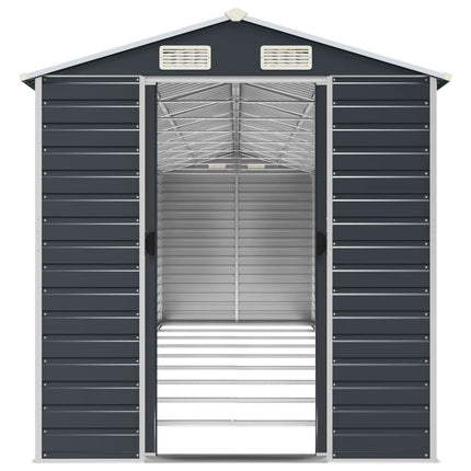haveskur 191x810x198 cm galvaniseret stål antracitgrå
