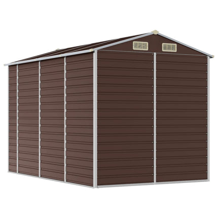 haveskur brun 191x300x198 cm galvaniseret stål
