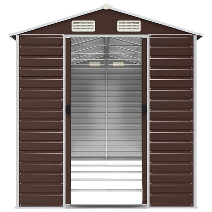 haveskur brun 191x470x198 cm galvaniseret stål