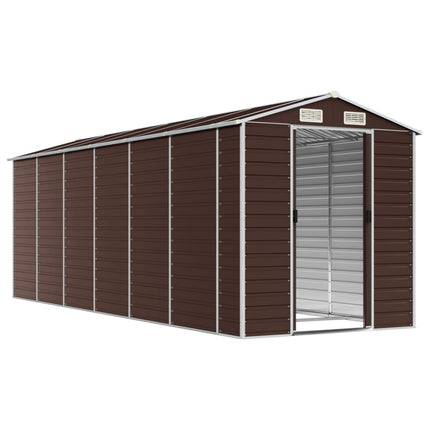 haveskur brun 191x555x198 cm galvaniseret stål