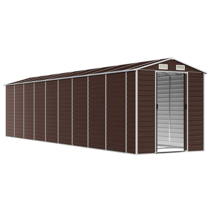 haveskur 191x810x198 cm galvaniseret stål brun