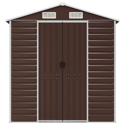 haveskur 191x980x198 cm galvaniseret stål brun