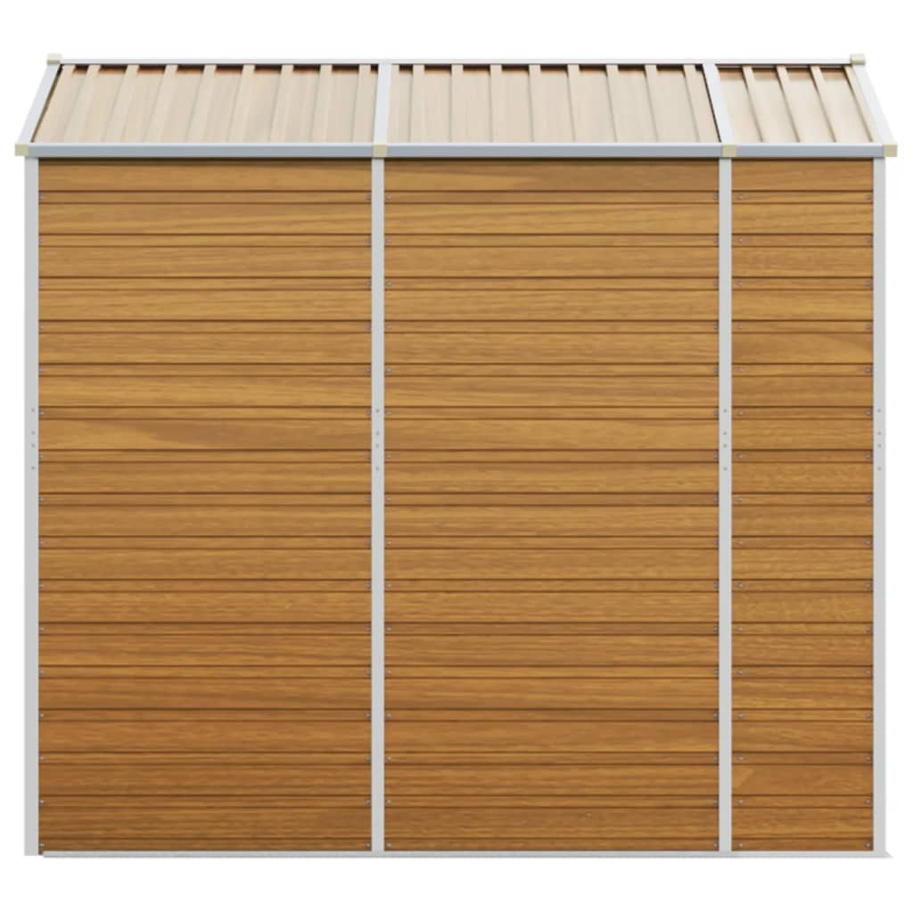 haveskur lysebrun 191x215x198 cm galvaniseret stål