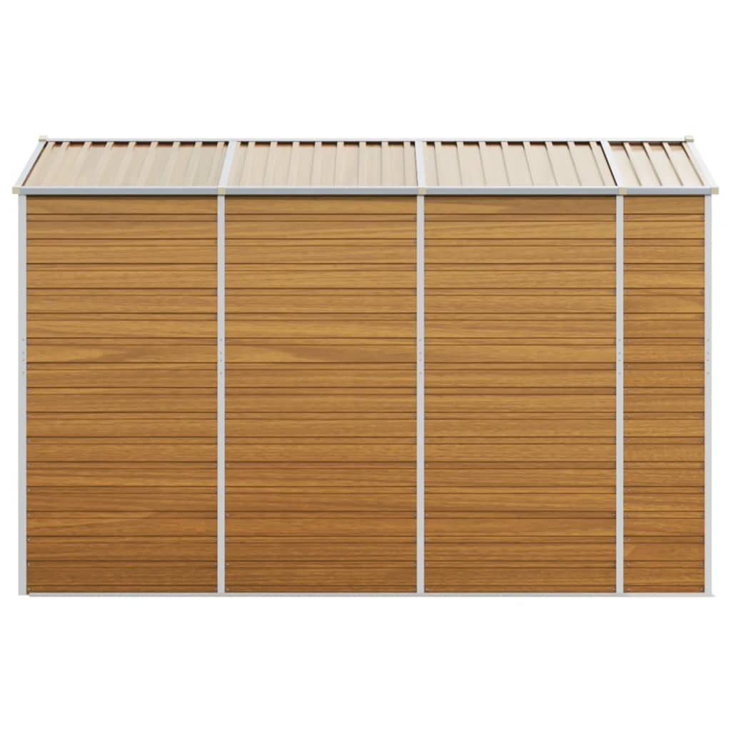 haveskur lysebrun 191x300x198 cm galvaniseret stål