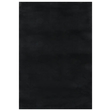 Shaggy tæppe sort 240x305 cm polyester